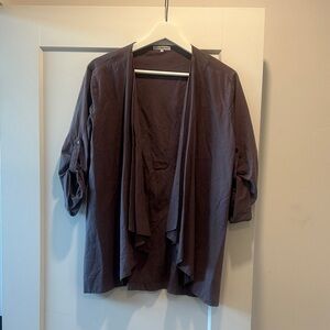 James Perse Flowy Eggplant Cardigan